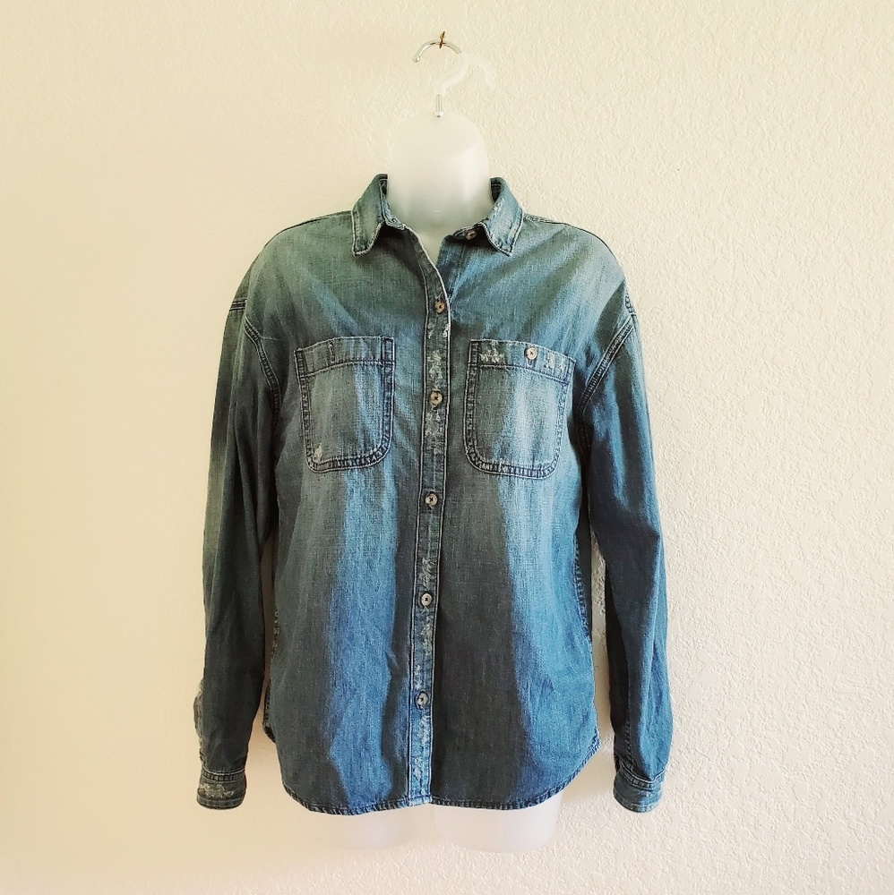 ❗SALE Adriano Goldschmied Denim Button Up Top